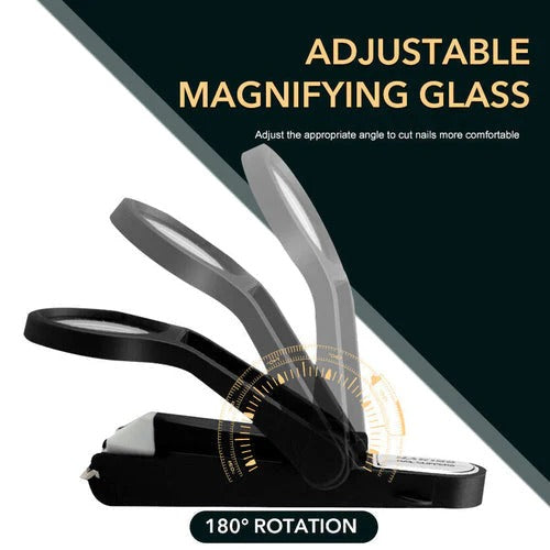 Smart Nail Clipper with Magnifying Glass & File