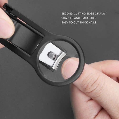 Smart Nail Clipper with Magnifying Glass & File
