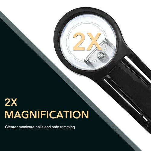 Smart Nail Clipper with Magnifying Glass & File