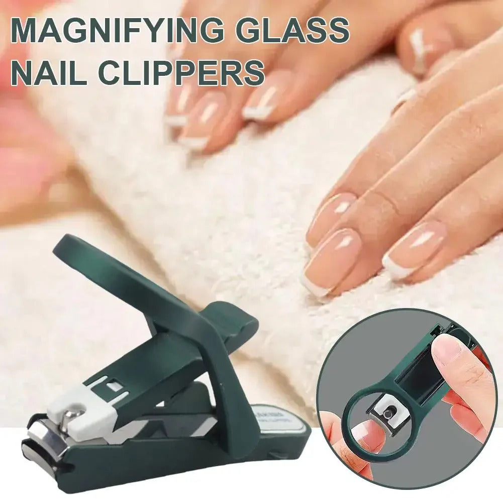 Smart Nail Clipper with Magnifying Glass & File
