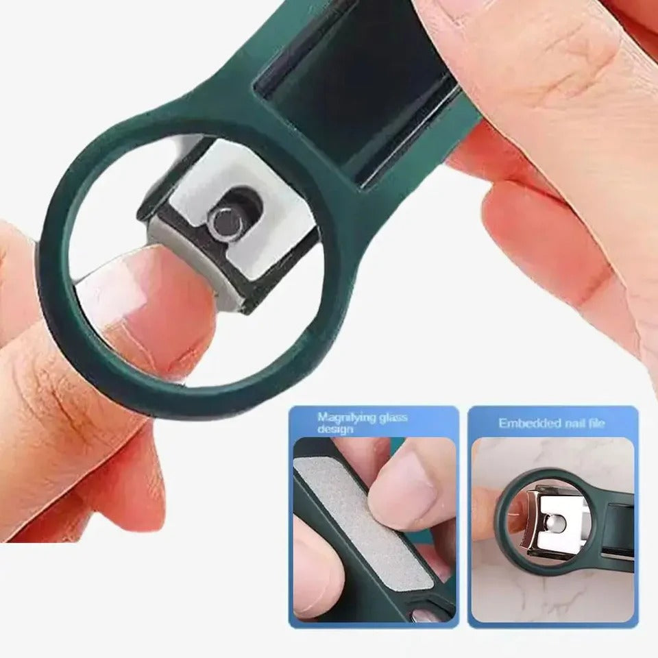 Smart Nail Clipper with Magnifying Glass & File